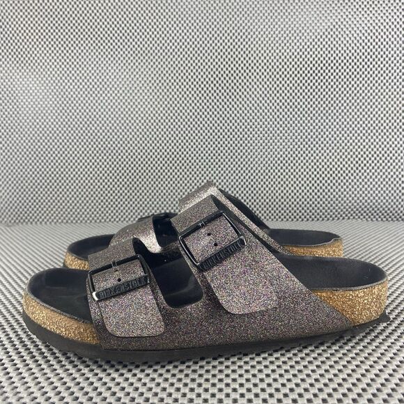 Birkenstock Arizona Sandals Adult 37 Glitter Slide On Buckle Made In Germany - Picture 2 of 13